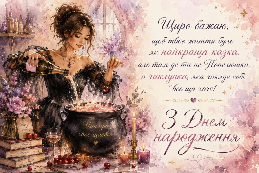 Дівчина варить чудодійне зілля