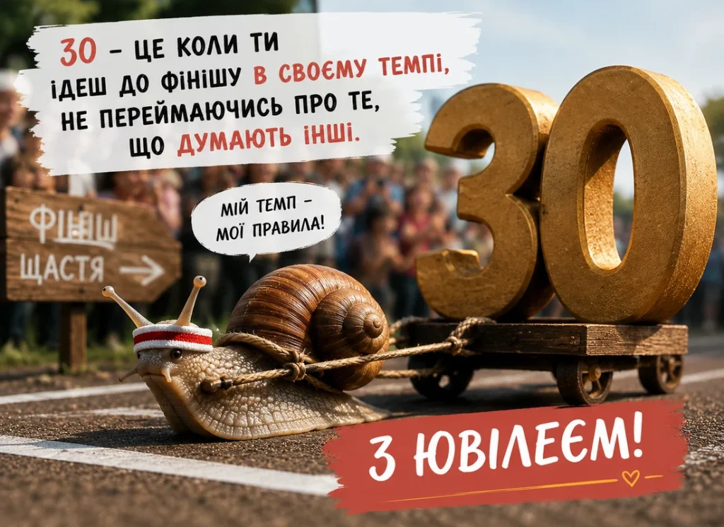 Равлик впевнено повзе до фінішу