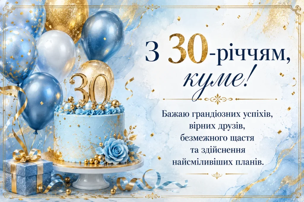 Торт з цифрою 30 для дорогого кума