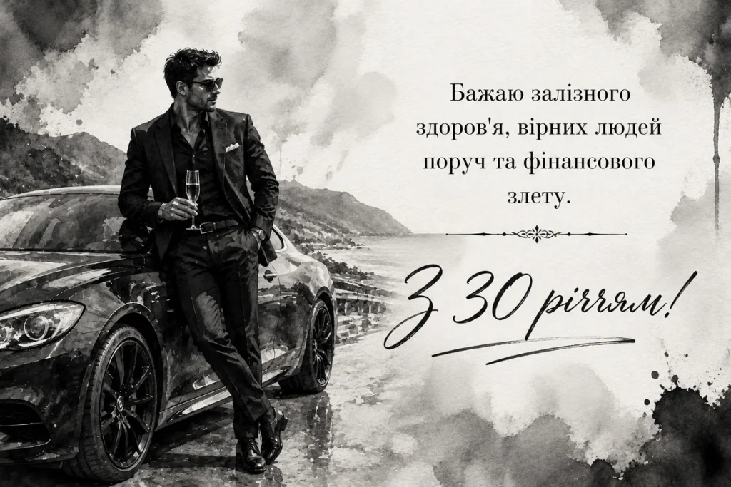 Солідний чоловік з келихом шампанського