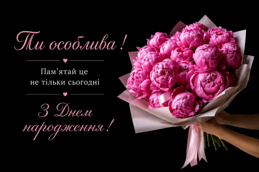 Рожеві піони на чорному фоні