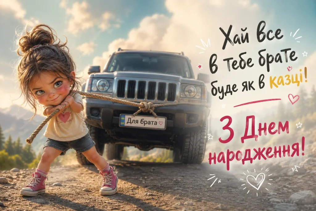 Сестра “тягне” подарунок для брата