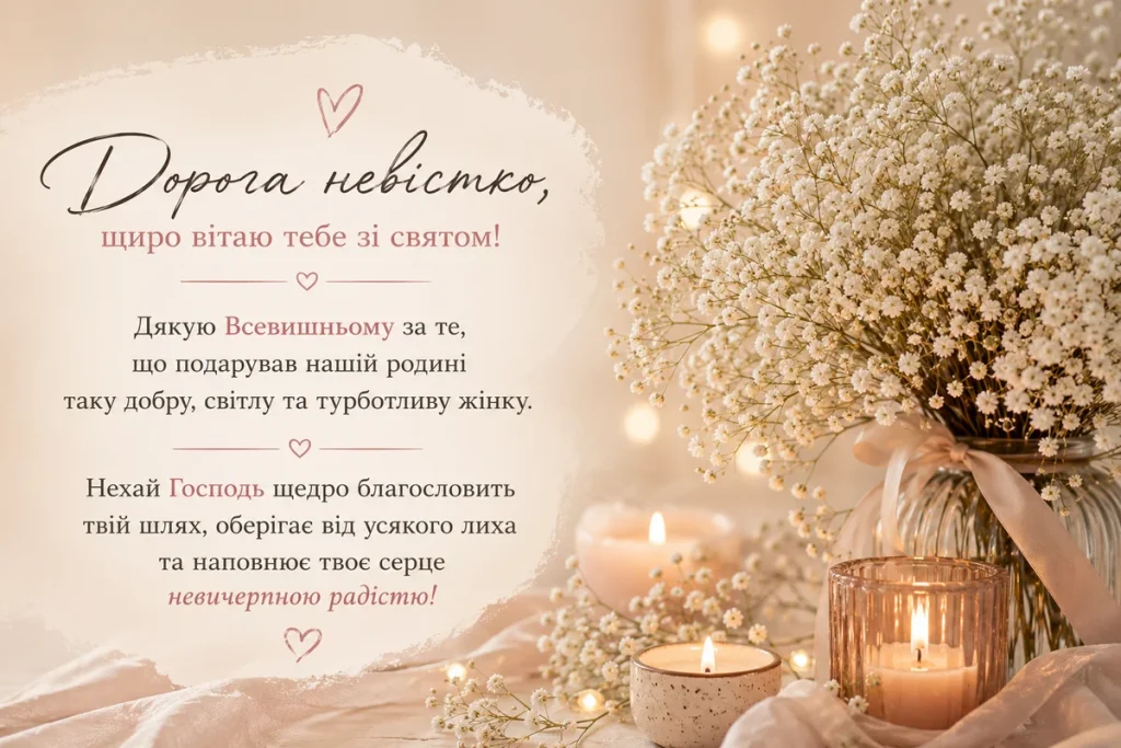 Тепле благословення для невістки