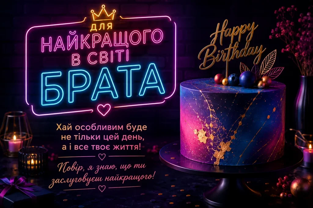 Стильний торт для найкращого брата