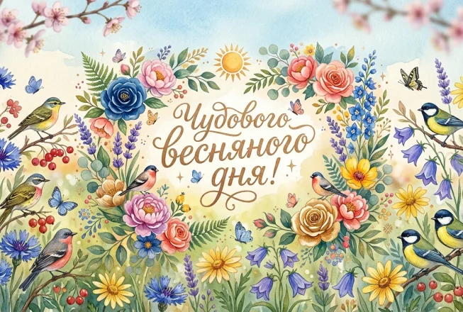 Побажання чудового весняного дня
