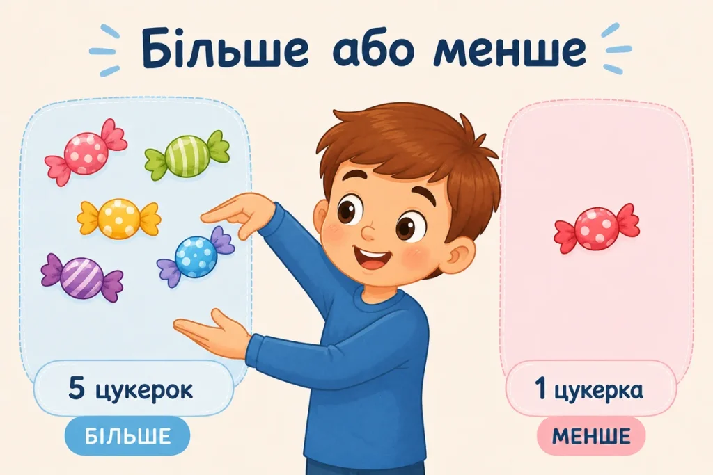 Хлопчик обирає більше цукерок