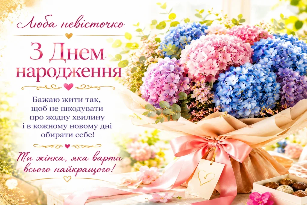 Яскраві гортензії для невістки