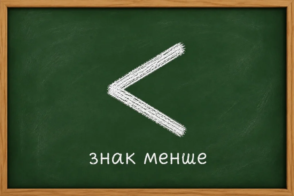 Знак менше
