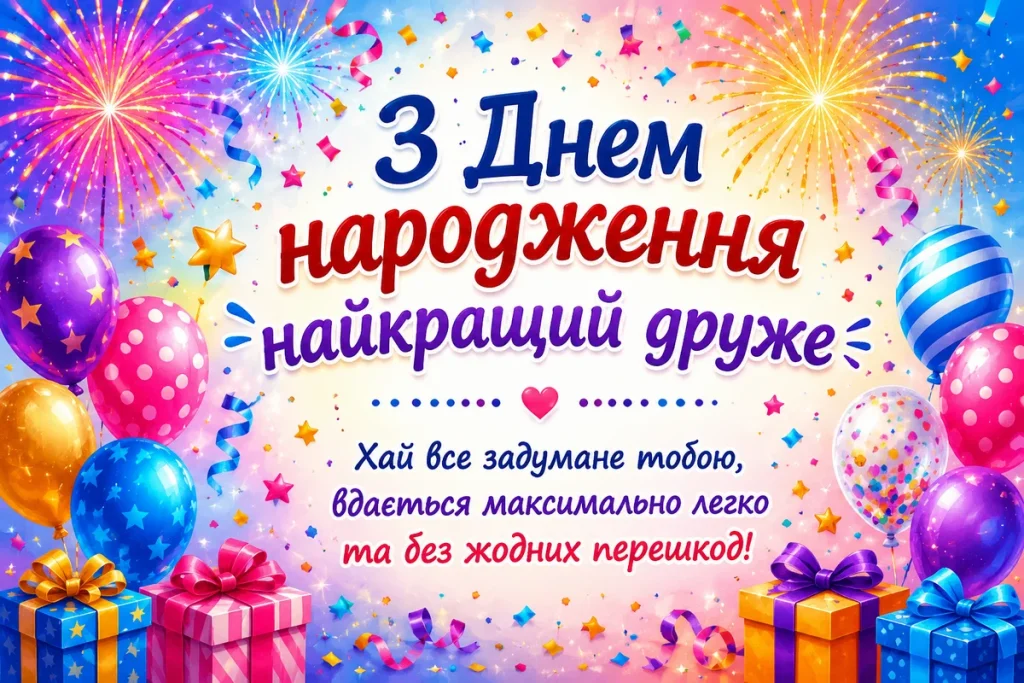 Листівка для найкращого друга 
