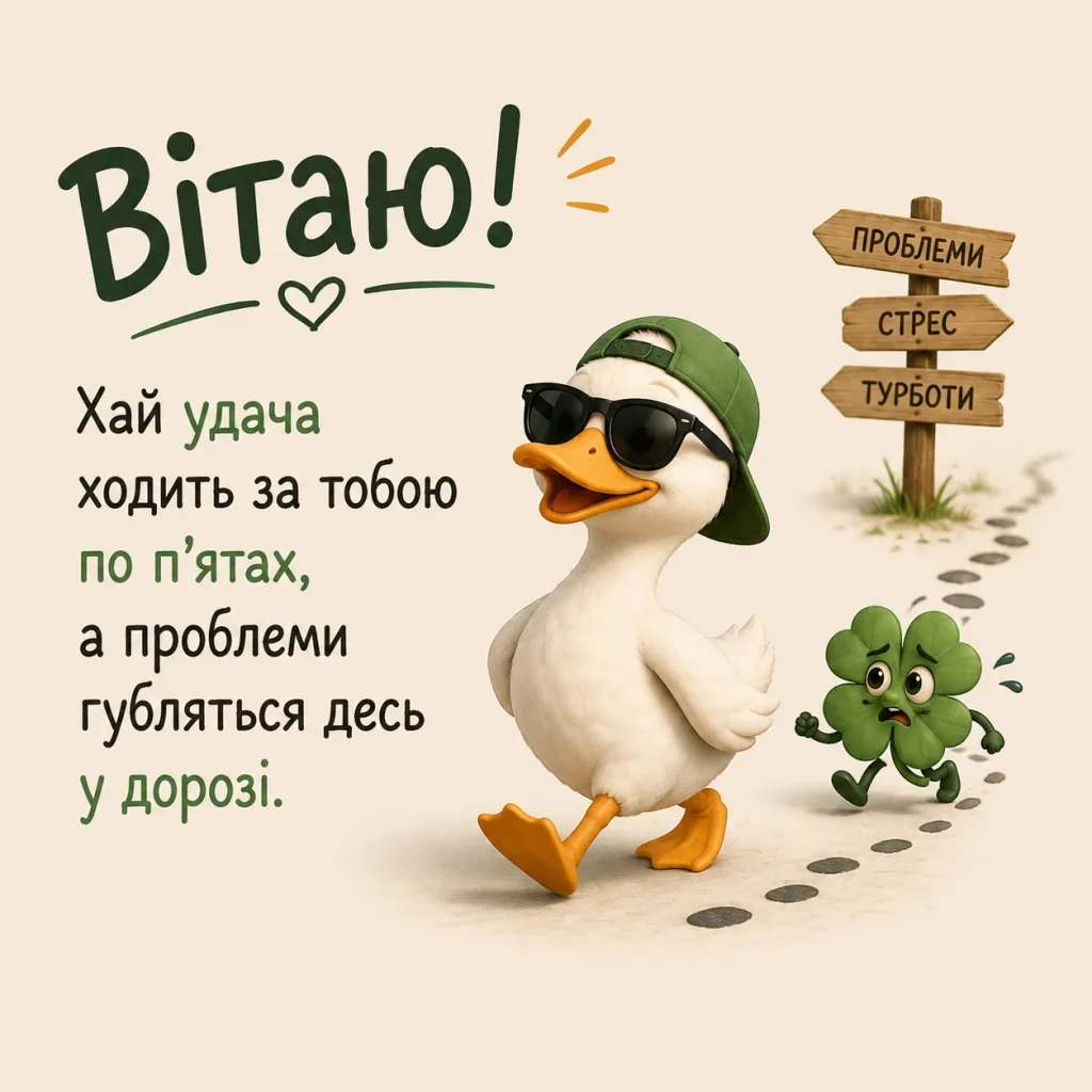 прикольна картинка з качкою та привітанням з днем народження