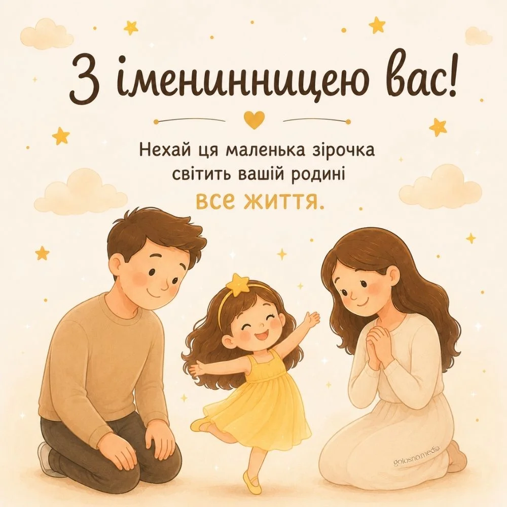 Тато, мама і маленька донечка