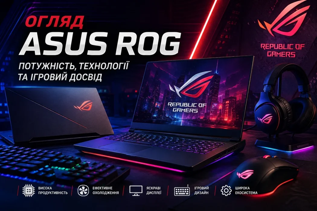 Флагманські ігрові ноутбуки, периферія та екосистема пристроїв ASUS ROG