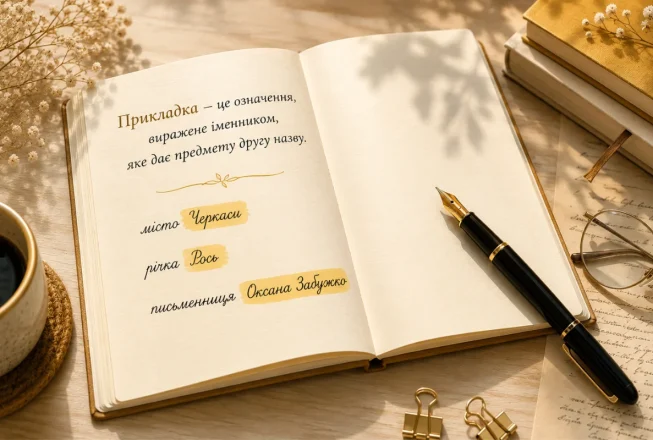 Відкрита книга з прикладами прикладки
