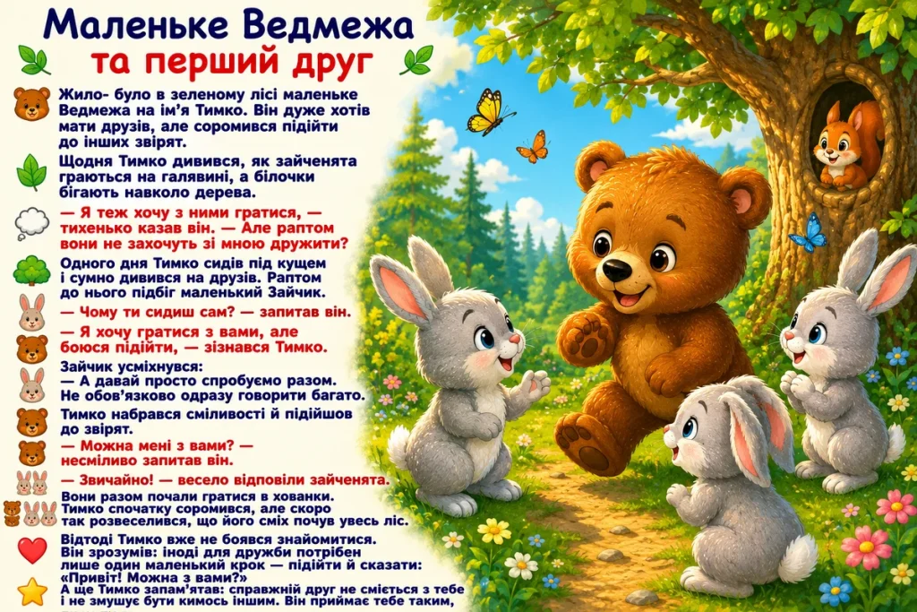 Веселі звірятка: ведмедик та зайчики