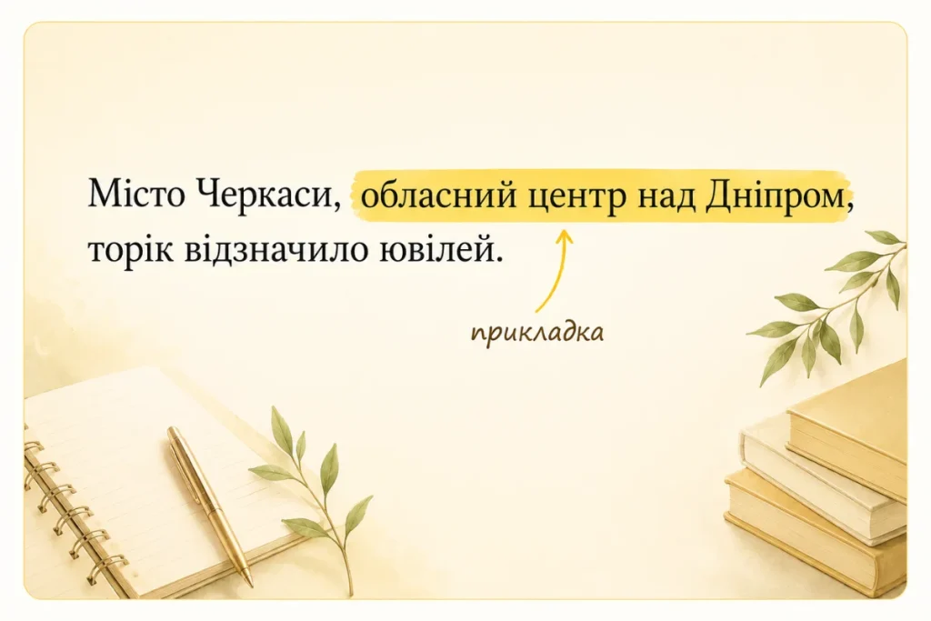 Речення з виділеною прикладкою