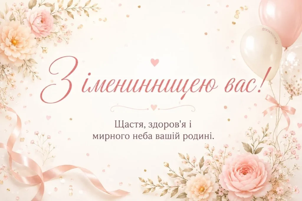 Ніжна листівка з іменинницею
