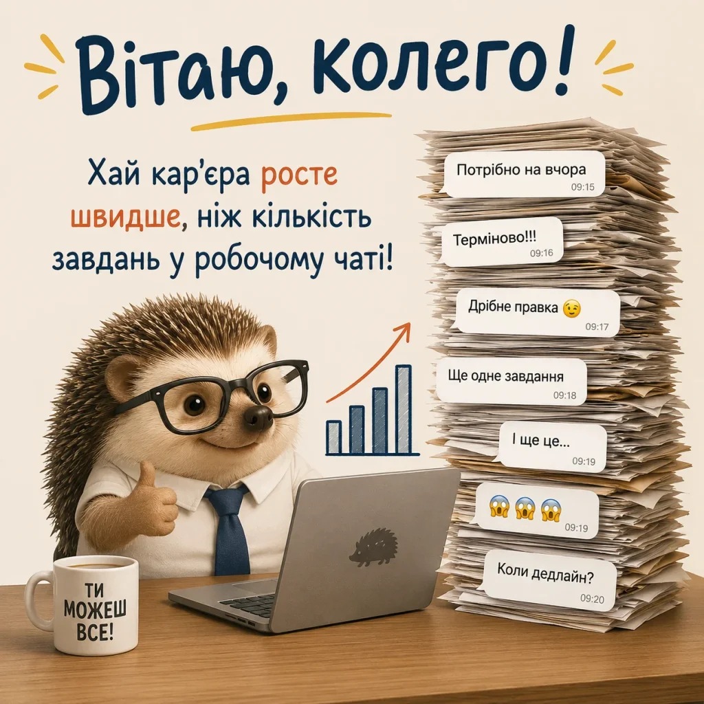 прикольне привітання колезі з днем народження 