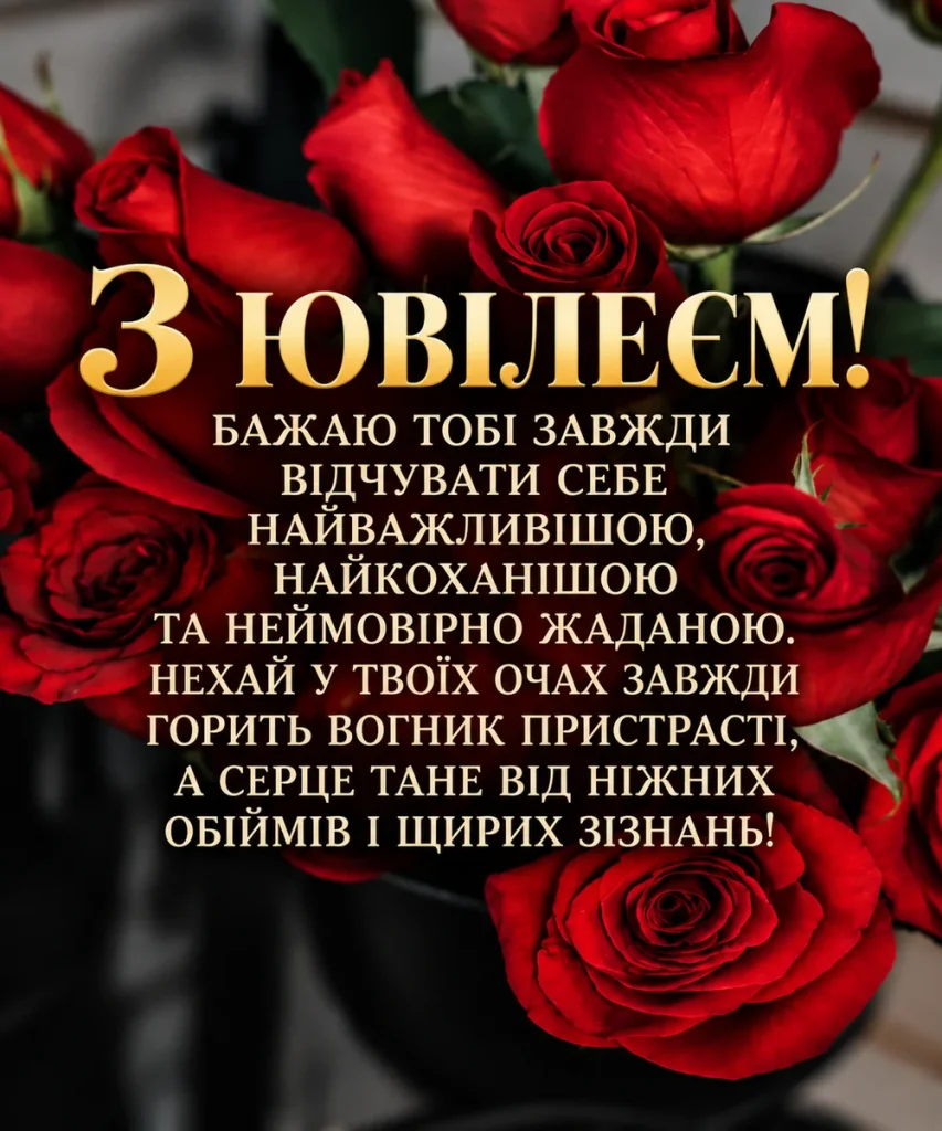 Розкішні троянди для привітання жінки з ювілеєм 