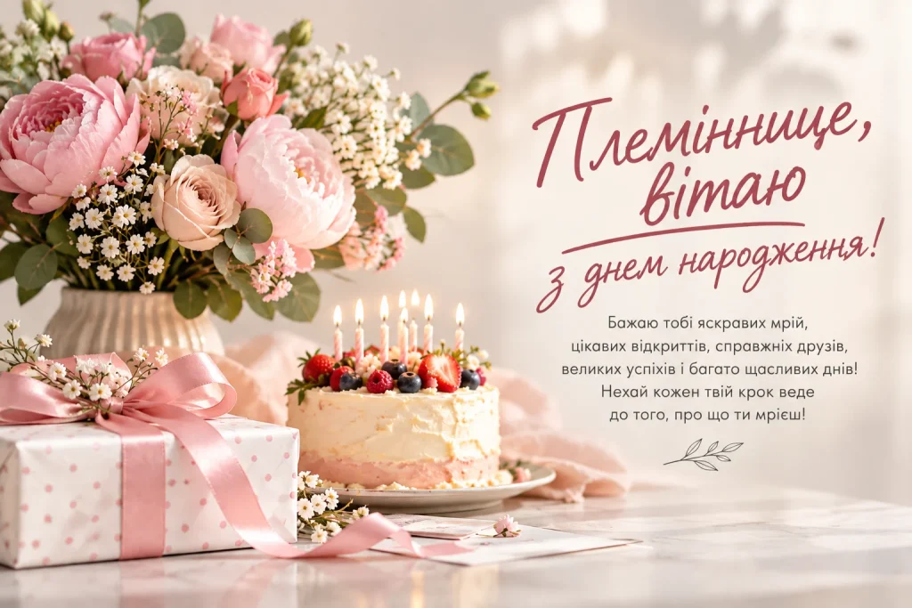 Ніжне привітання племінниці з днем народження 