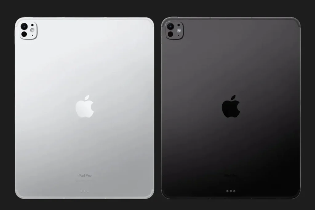 Два iPad Pro M5 у світлому та темному кольорах, вид ззаду