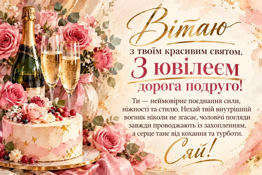 Свято для подруги в її ювілей 