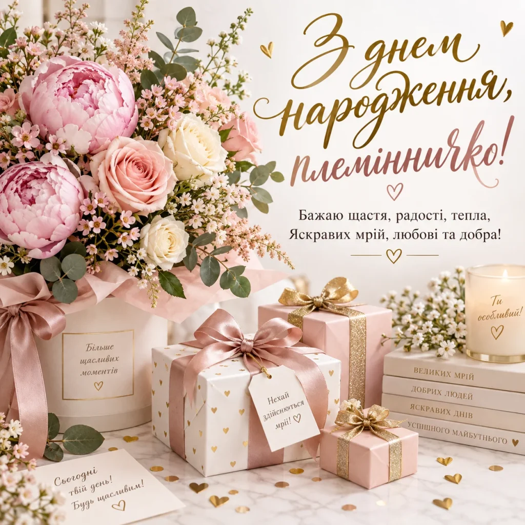 Святкова картинка для племінниці на день народження