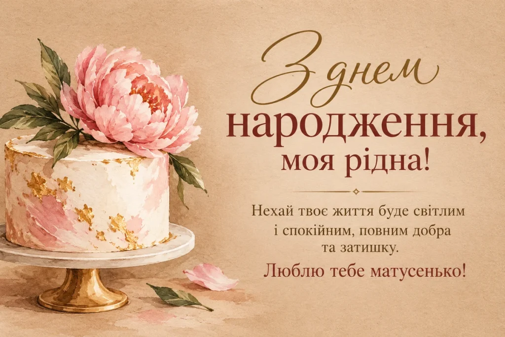 Торт з піоном для матусі